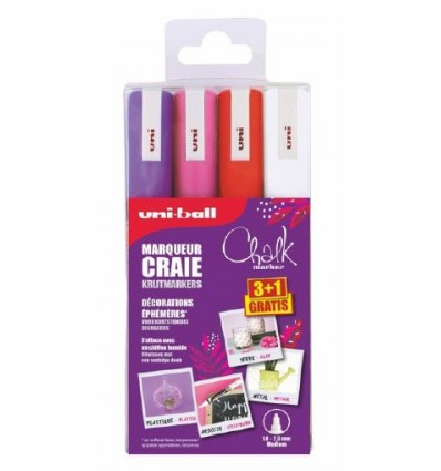 Chalk marker 3+1 GRATIS RED set