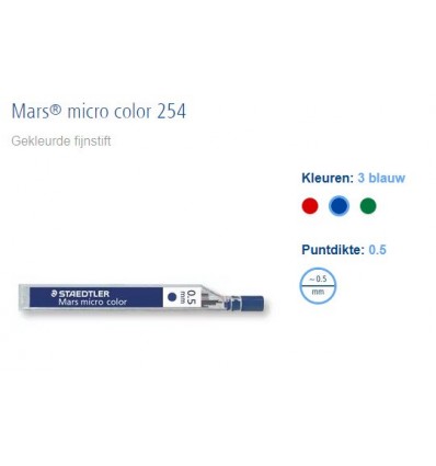 Mars micro color fijnstift 0,5 mm blauw