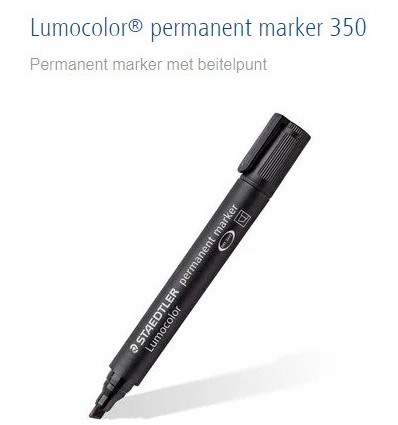 LC perm. marker pointe biseautée noir