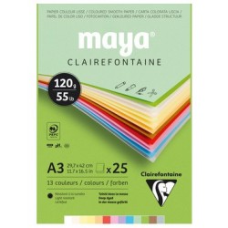 Gekleurd papier A3 120 gr 13 kl 25 vl