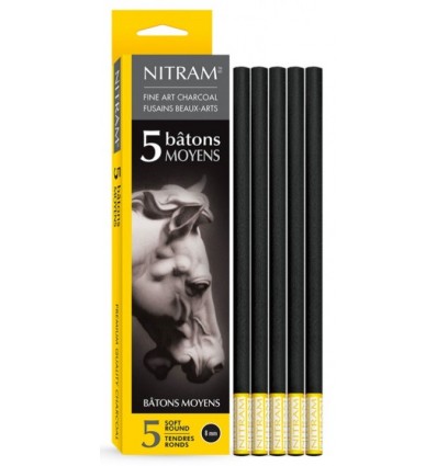 5 batons soft round 8 mm-nitram