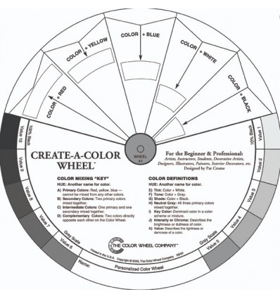 Create a color wheel 21cm diameter