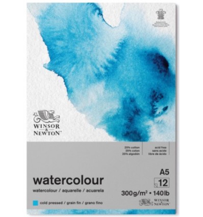 W&N aquarelpapier 25% katoen A5
