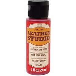 leather studio ruby red