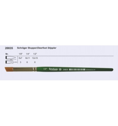 20835 Schuine tamponeer/deerfoot stippler 1/2