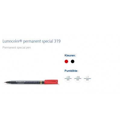Lumocolor permanent special S, zwart