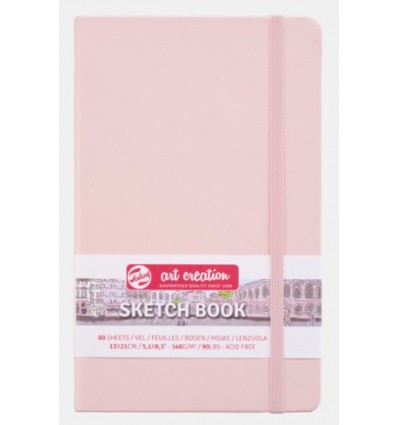Schetsbook 9x14 pastel pink hardcover