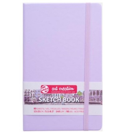 Schetsbook 13x21 140g pastel violet hardcover