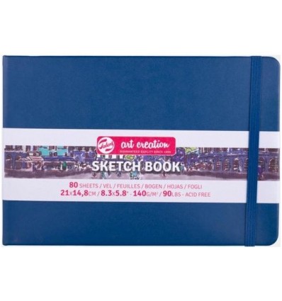 Schetsbook 21x14.8 140g navy hardcover
