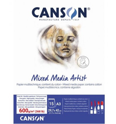 Mixed Media Artist 600g/m² - A4 - 15vel