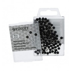 Westcott Markeerspelden - ZWART/rond kop 5mm
