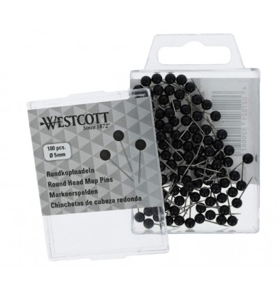 Westcott Markeerspelden - ZWART/rond kop 5mm