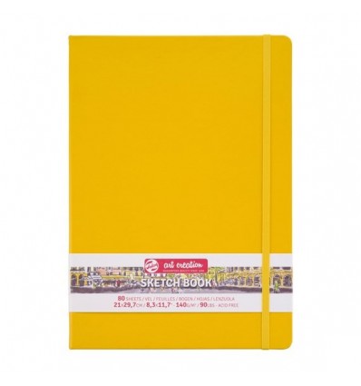 Schetsbook 21x29.7 golden yellow hardcover