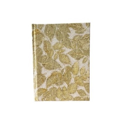 Notebook bladprint geel